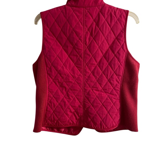 Talbots Petites Hot Pink Quilted Shell Vest Medium petite - Picture 2 of 6